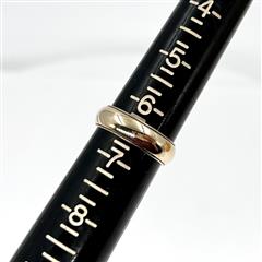 12k Yellow Gold Polished Milgrain Edge 6mm Wedding Band SZ 6.5